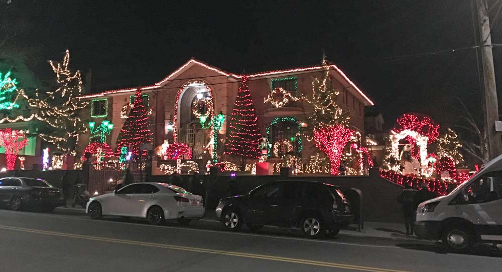 Home displaying Christmas lights